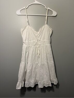 miami White Eyelet Mini‎ Dress